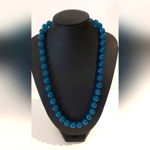 Genuine Teal Jade Necklace 18"